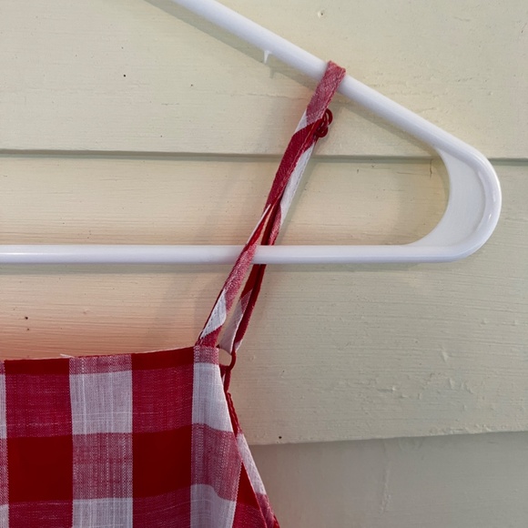 *NWT* ALTAR'D STATE Red & White Checkered Sleeveless Top w/Buttons - Picture 5 of 11